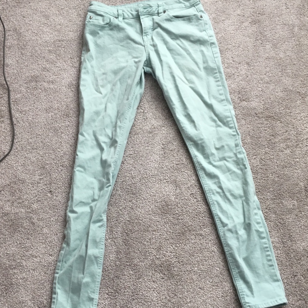 blackheart mint green skinny jeans